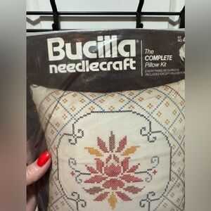 Bucilla Needlecraft “Imari” The Complete Pillow Kit #48718 16" new in bag